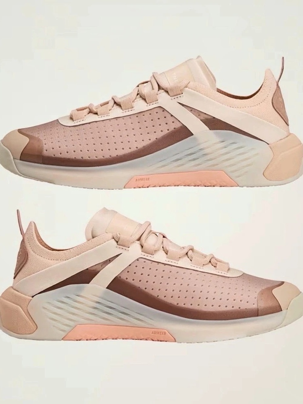 adidas by Stella McCartney Adistar Pink & White Athletic Sneakers